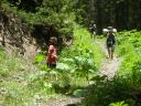 Waloodi and Shihab descending from Liberty Basin
