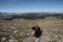 Sara halfway up Mt. Dana
