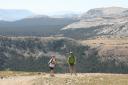 Jensen and Kent heading down Mt. Data towards Tioga Pass