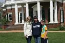 Sara, Jensen and Kent in front of Monticello