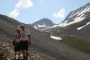 Malcolm and Kent on the scree above Lake Navajo